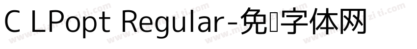 C LPopt Regular字体转换